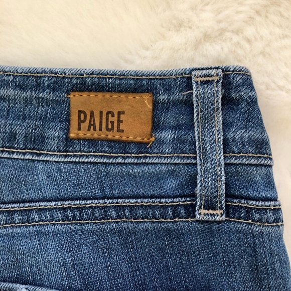 Paige Verdugo Ultra Skinny Medium Wash Destructed Jeans - Picture 7 of 13